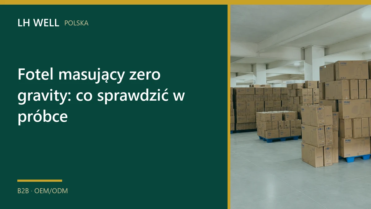 Fotel masujący Zero Gravity podczas weryfikacji parametrów próbki