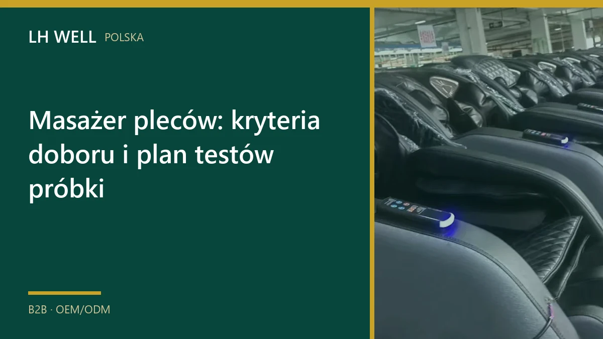 Okładka poradnika „Masażer pleców: kryteria doboru i plan testów próbki”