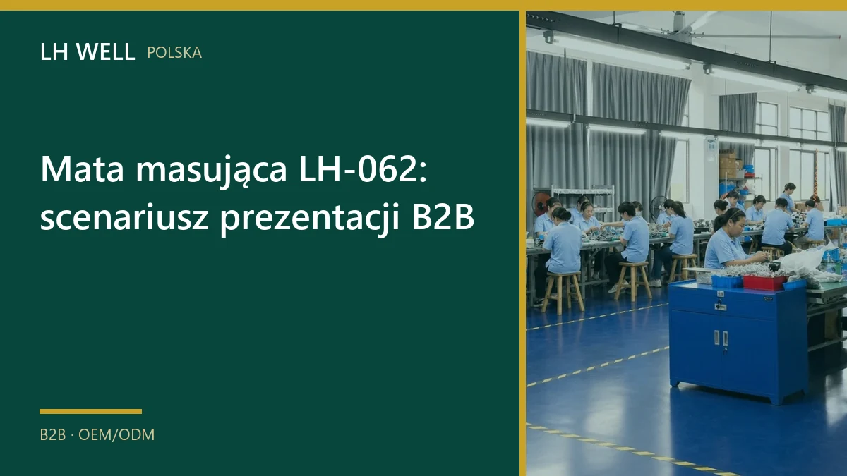Okładka poradnika „Mata masująca LH-062: scenariusz prezentacji B2B”
