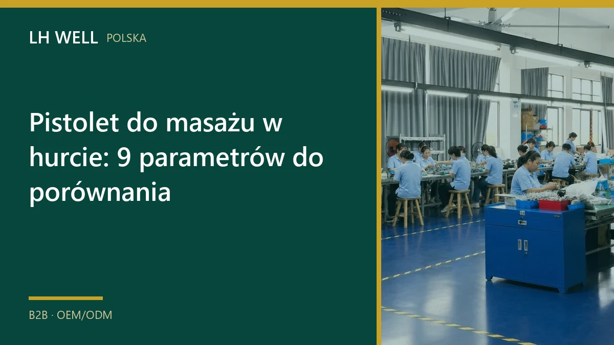 Pistolet do masażu i dziewięć pól specyfikacji do porównania hurtowego