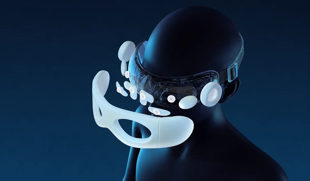 Składany podgrzewany masażer oczu z kompresją powietrza i muzyką Bluetooth LH-069 — detal konstrukcji